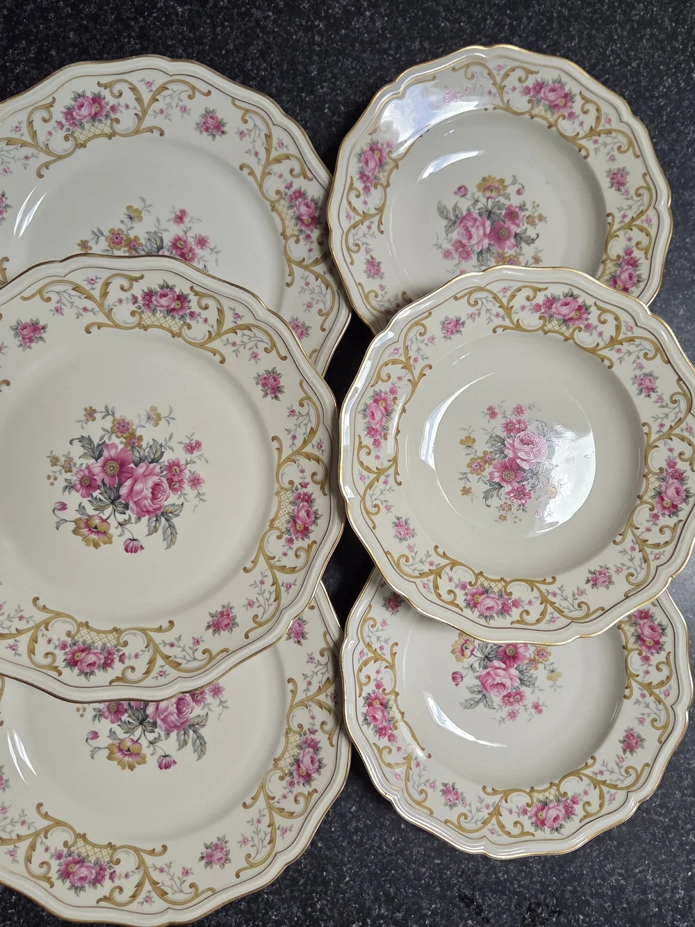 Haviland Romance Vintage China Set of 6 – 3 Dinner 3 Salad Plates Vintage